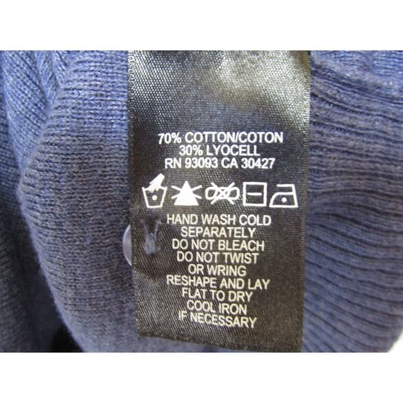 NIC+ZOE Wrap Cardigan Womens PL Blue Excellent Cotton Lyocell Draped V-Neck - Picture 6 of 9